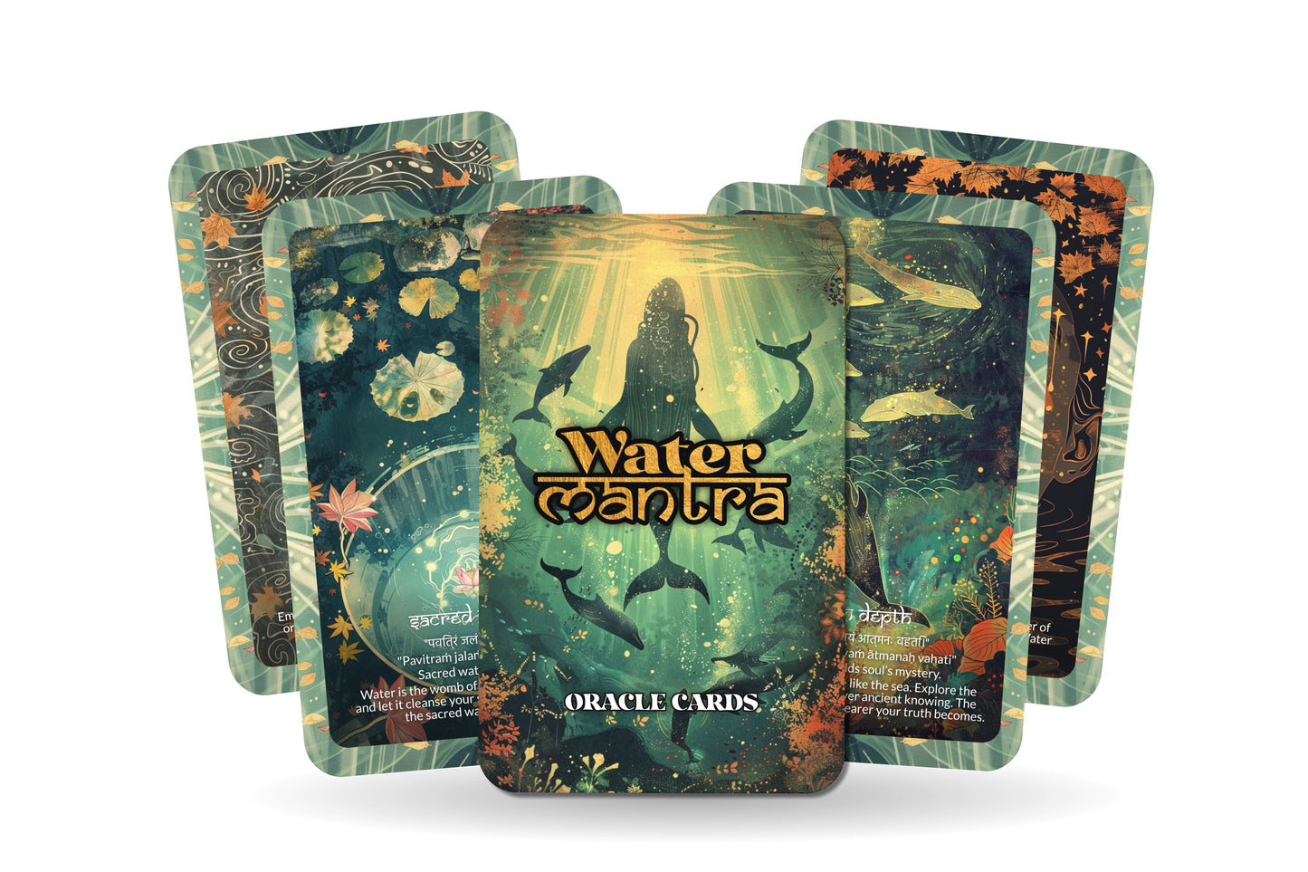 Water Mantra – An Emotional Healing Oracle Deck – 22 Oracle Cards – Flow with Grace and Depth