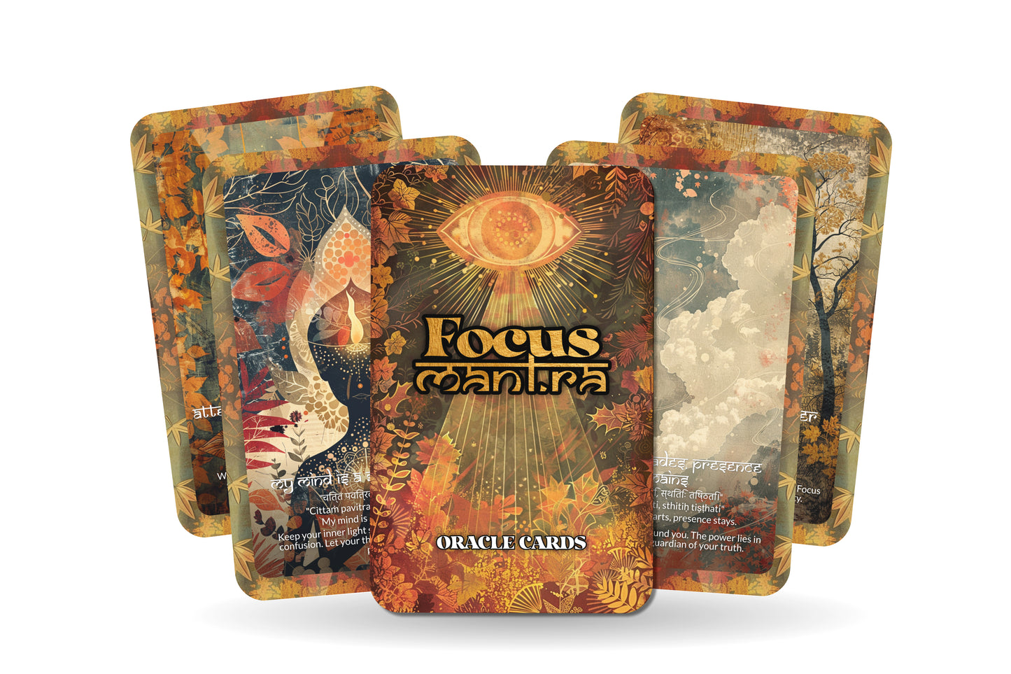 Focus Mantra – A Clarity Oracle Deck – 22 Oracle Cards – Centering the Mind and Intention