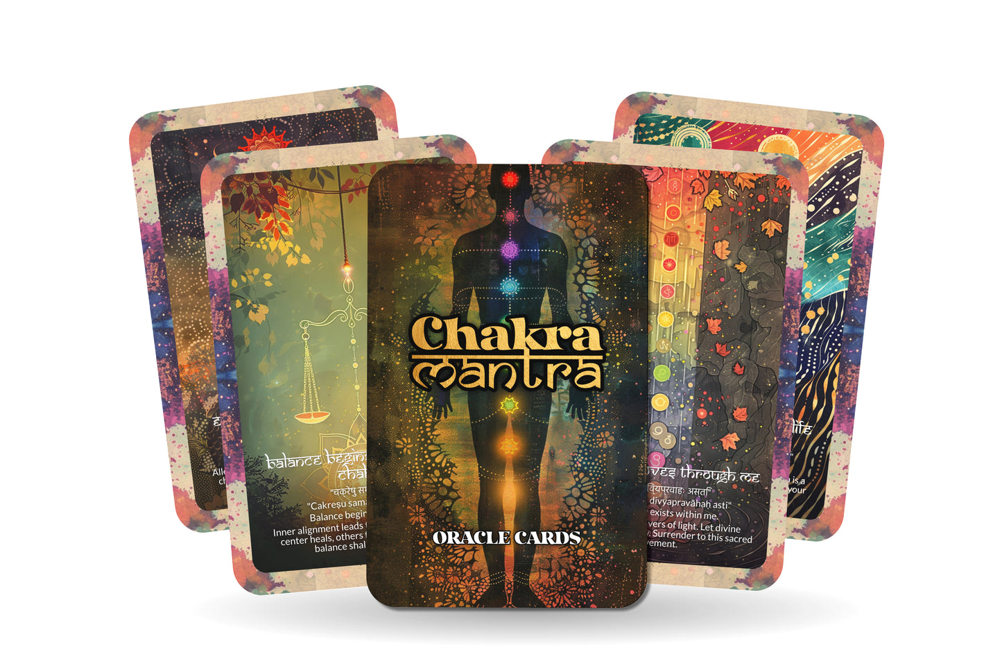 Chakra Mantra – An Energy Center Oracle Deck – 22 Oracle Cards – Aligning the Inner Rainbow