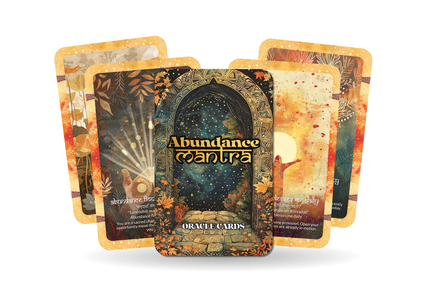 Abundance Mantra – A Prosperity Path Oracle Deck – 22 Oracle Cards – Manifesting the Flow of Wealth