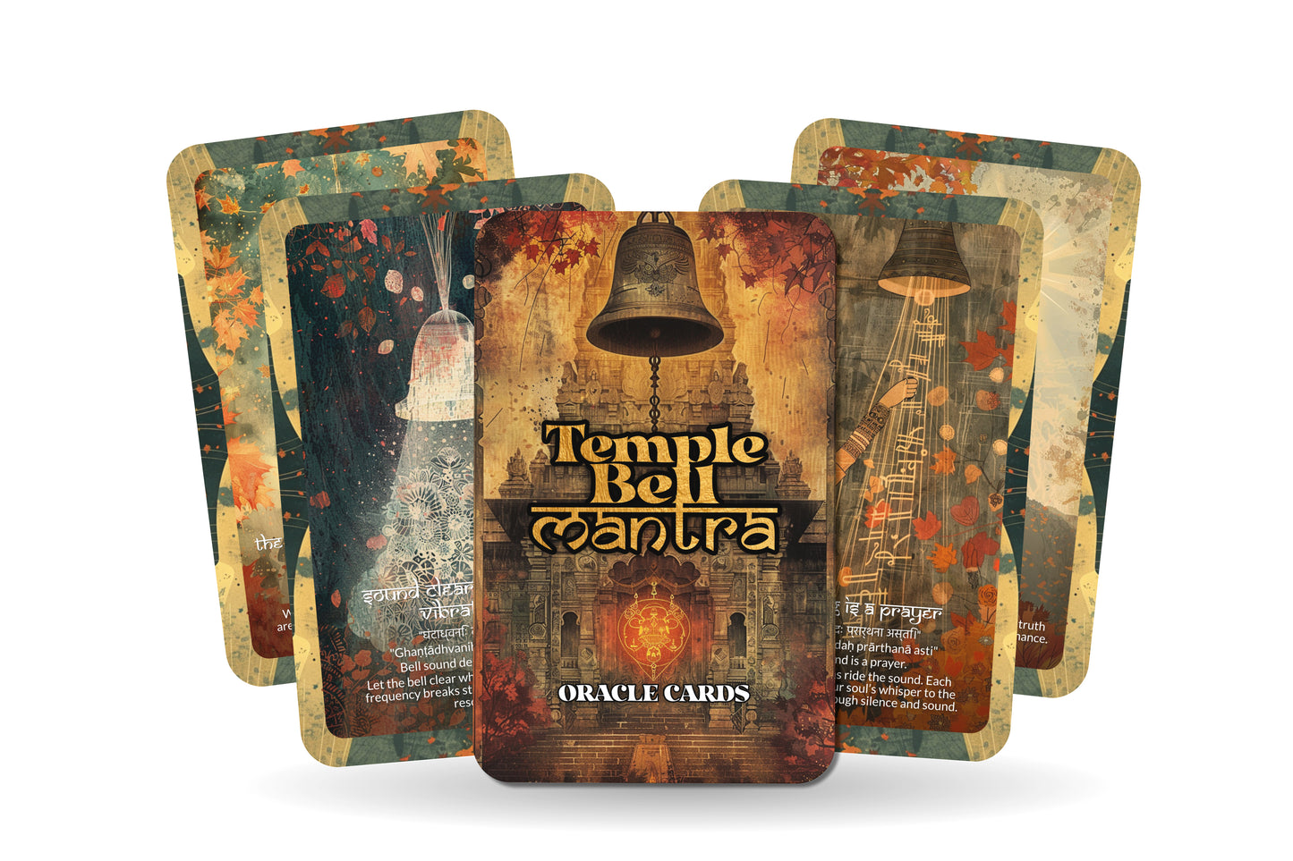 Temple Bell Mantra – A Vibration Oracle Deck – 22 Oracle Cards – Awakening Through Sacred Sound