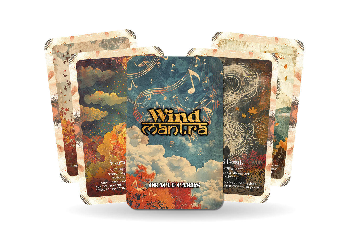 Wind Mantra – A Clarity Oracle Deck – 22 Oracle Cards – Messages from the Air Element