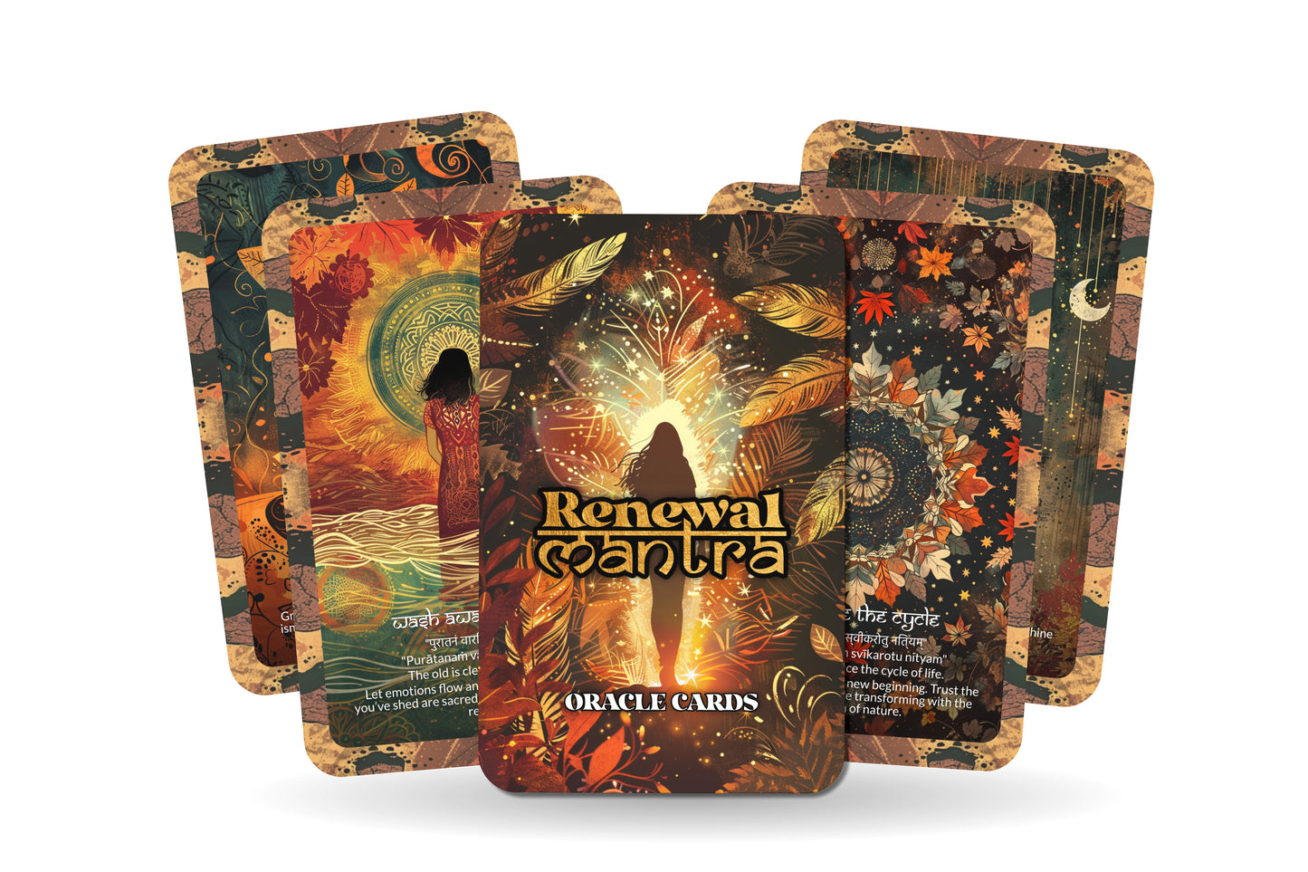 Renewal Mantra – A Soul Revival Oracle Deck – 22 Oracle Cards – Begin Again with Inner Light