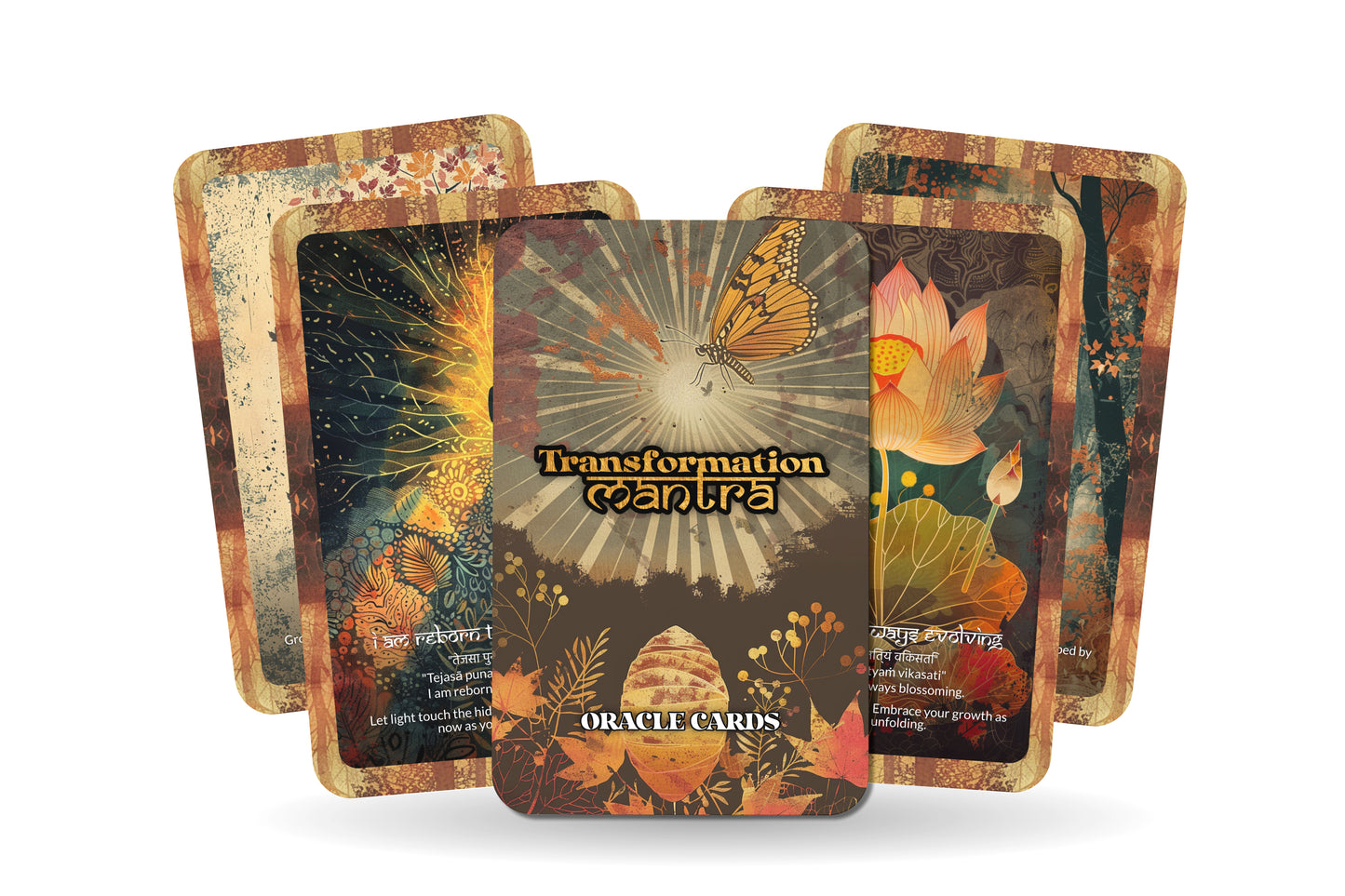 Transformation Mantra – An Alchemy Oracle Deck – 22 Oracle Cards – Evolve Through Fire and Light