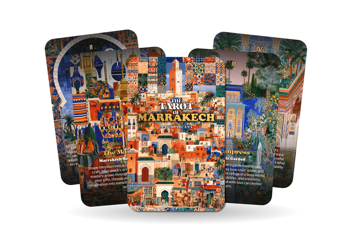 The Tarot of Marrakech – A Moroccan Mysticism Tarot Deck – 22 Tarot Cards – Souks, Palaces, and Desert Wisdom