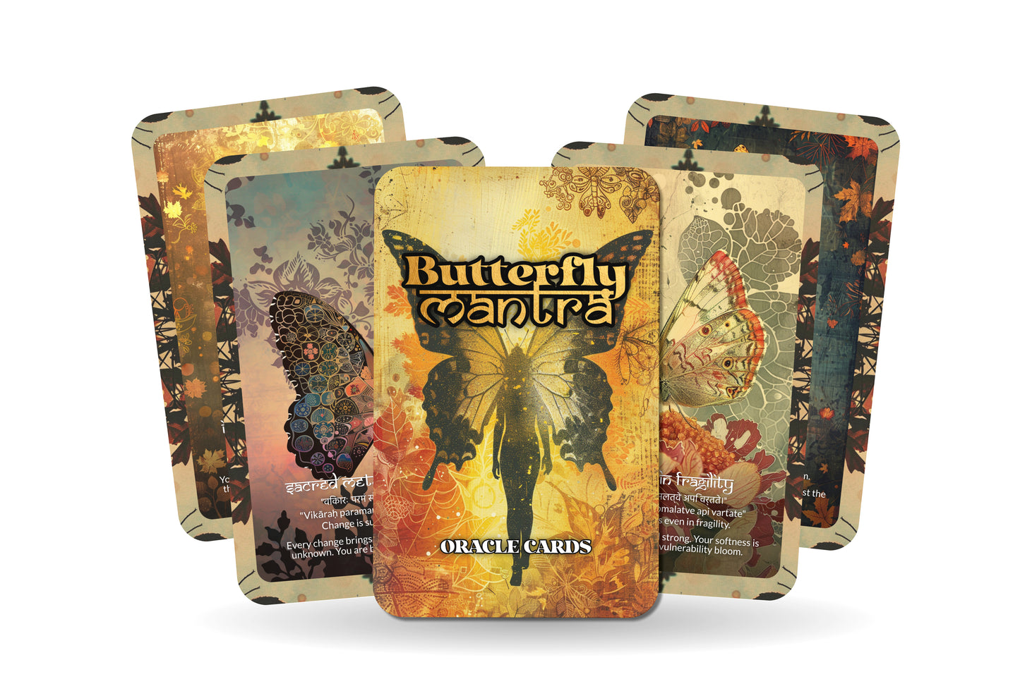 Butterfly Mantra – A Transformation Oracle Deck – 22 Oracle Cards – Metamorphosis of the Soul
