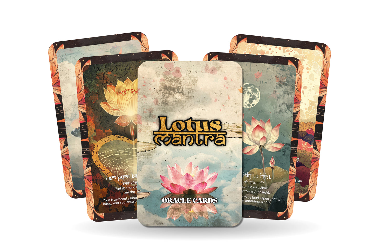 Lotus Mantra – A Spiritual Growth Oracle Deck – 22 Oracle Cards – Rising Through Sacred Mud