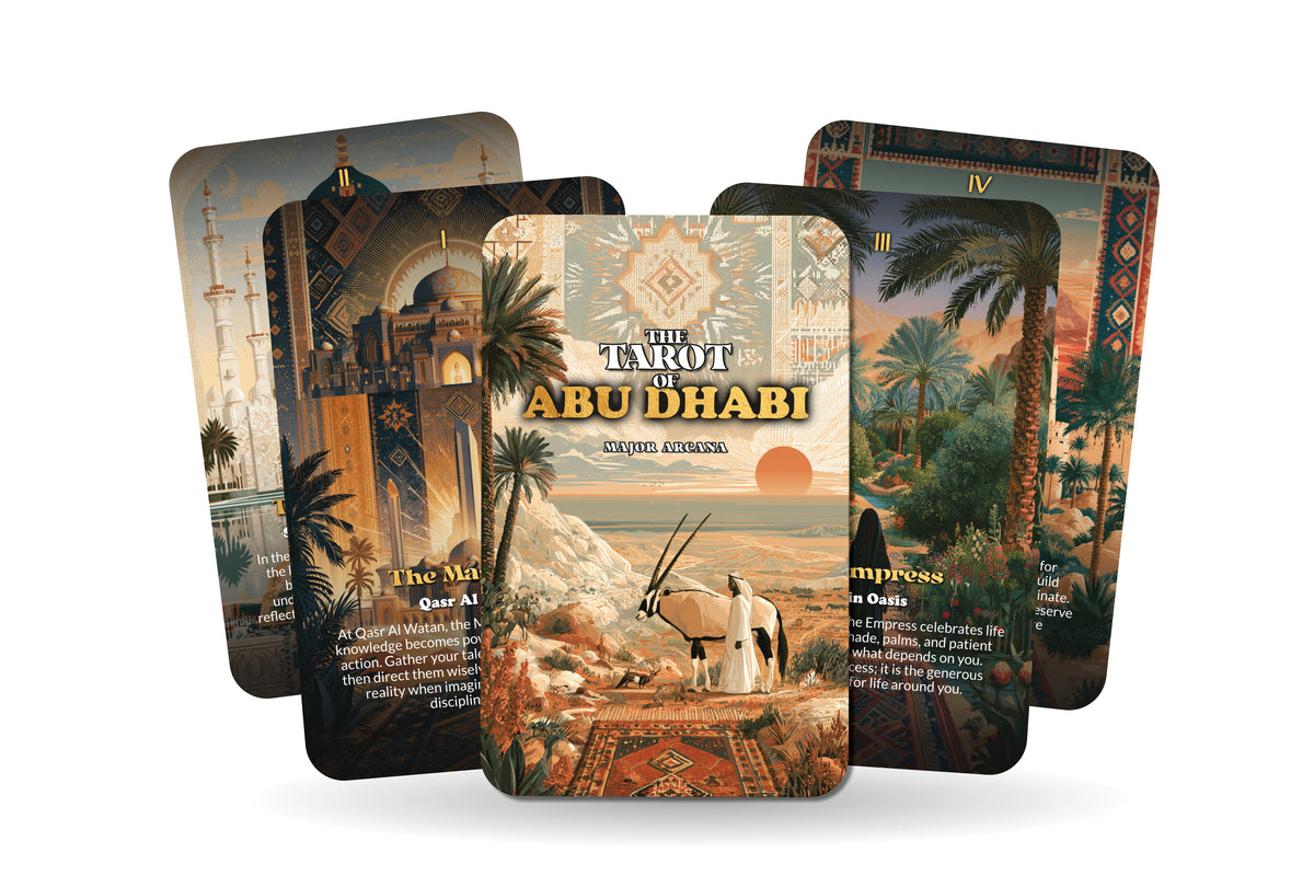 The Tarot of Abu Dhabi – A Desert Mysticism Tarot Deck – 22 Tarot Cards – Spiritual Journey Through the UAE’s Capital