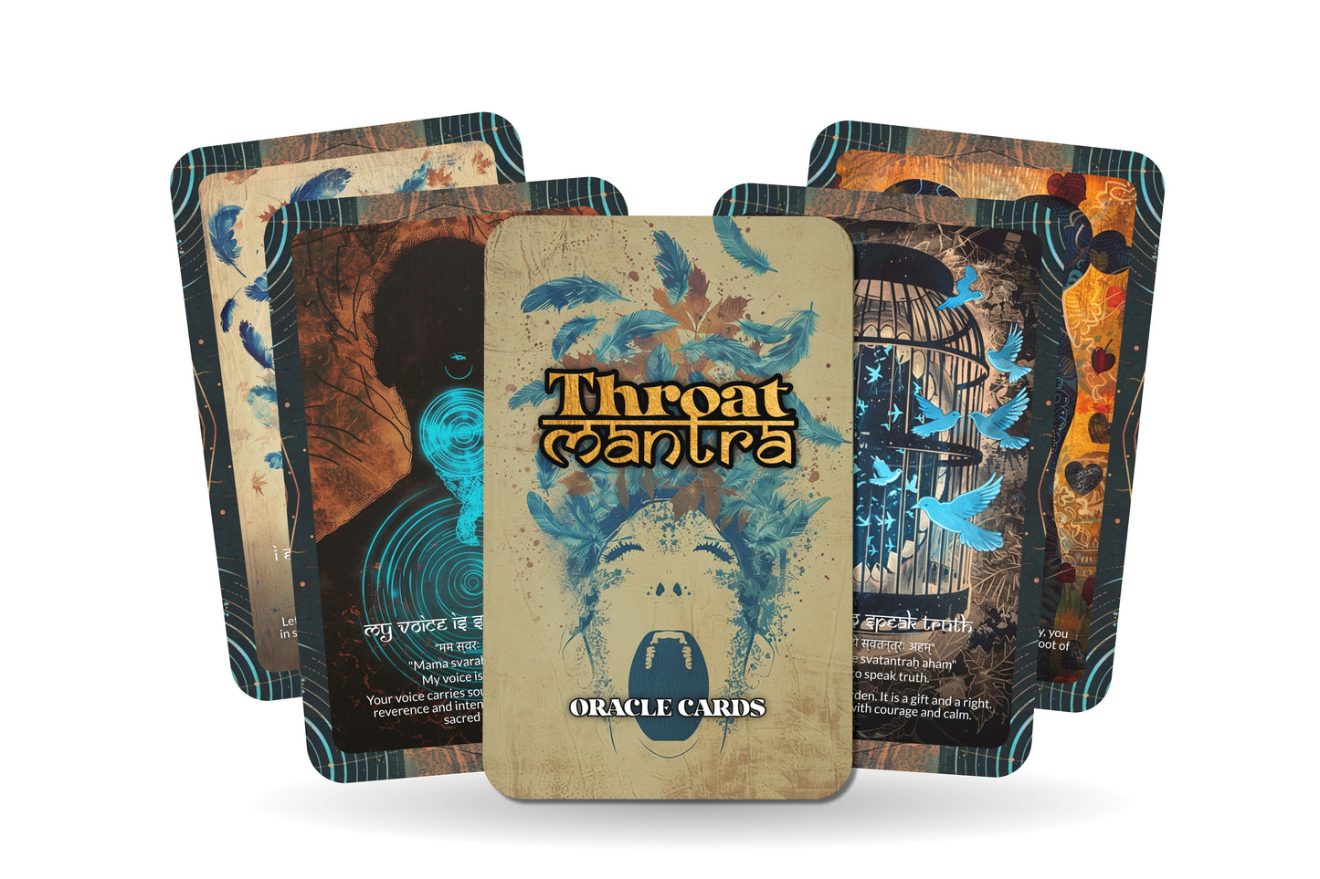 Throat Mantra – A Truth Voice Oracle Deck – 22 Oracle Cards – Speak with Clarity and Power