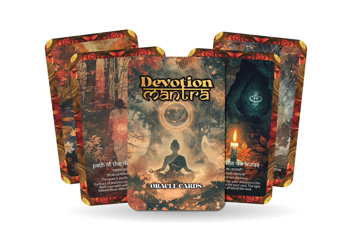 Devotion Mantra – A Sacred Heart Oracle Deck – 22 Oracle Cards – Love as a Spiritual Offering