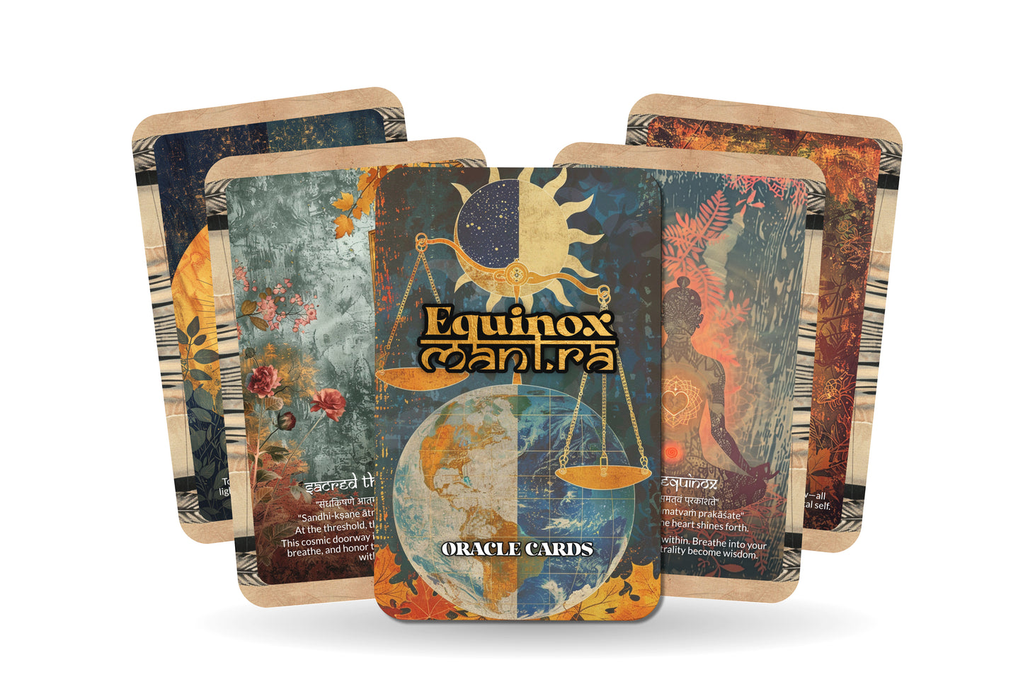 Equinox Mantra – A Balance and Transition Oracle Deck – 22 Oracle Cards – Aligning Light and Dark