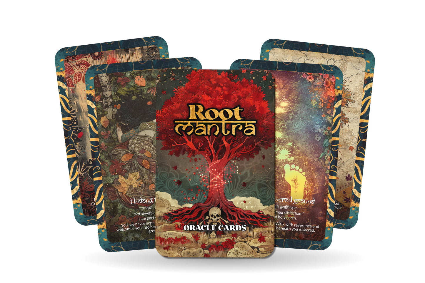 Root (Grounding) Mantra – A Stability Oracle Deck – 22 Oracle Cards – Anchoring into Earth Power