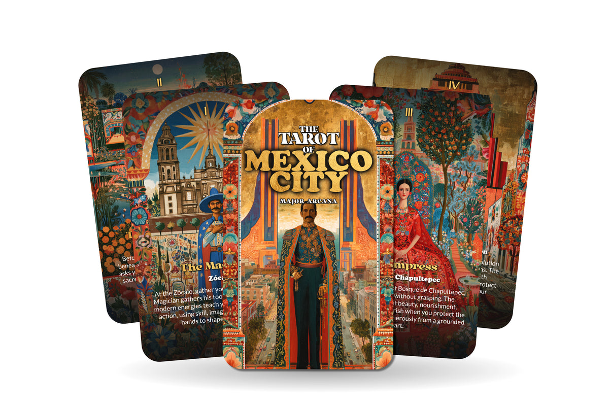 The Tarot of Mexico City – An Aztec Heritage Tarot Deck – 22 Tarot Cards – Ancient Gods and Modern Mysteries