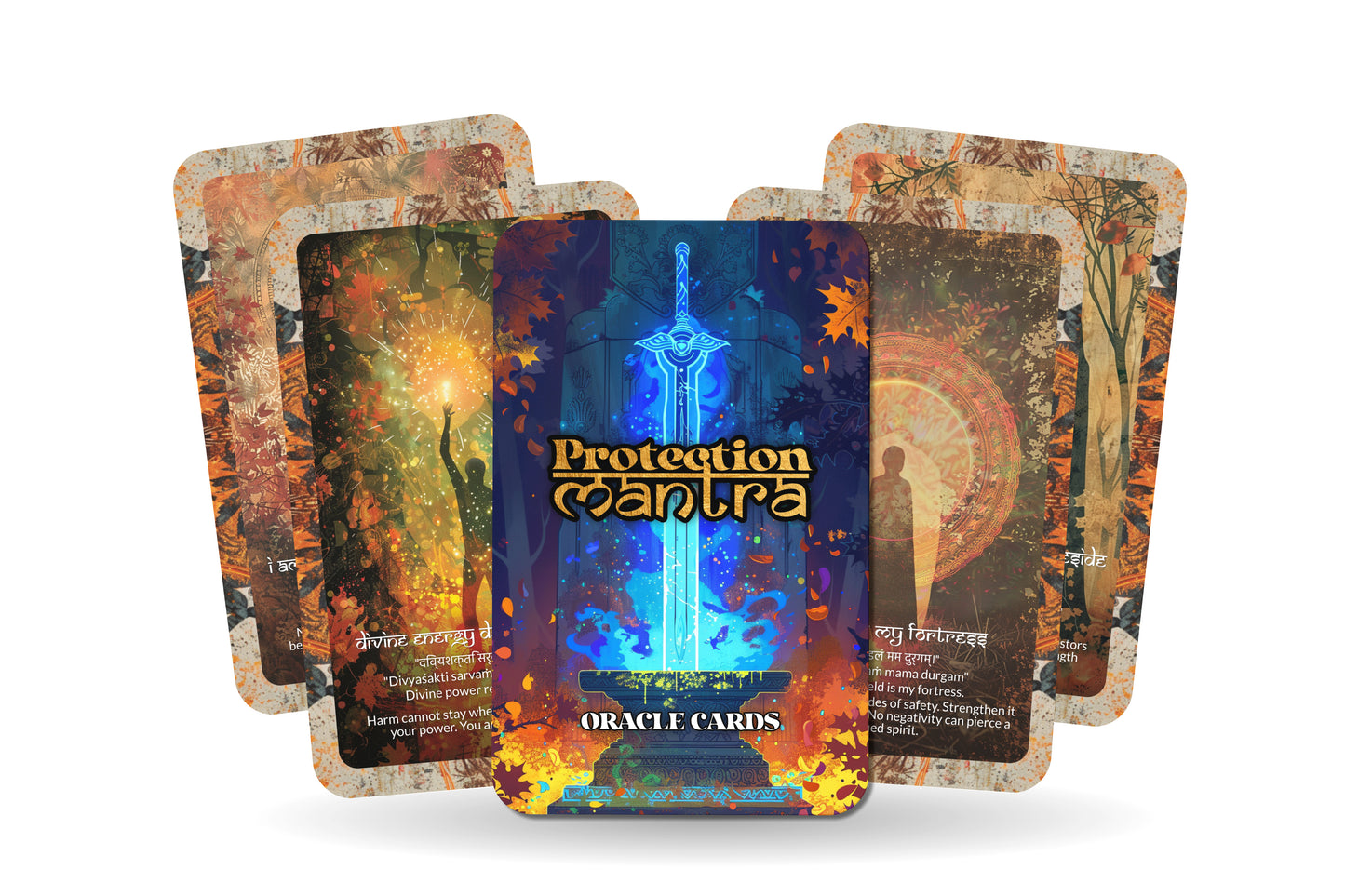 Protection Mantra – A Sacred Shield Oracle Deck – 22 Oracle Cards – Boundaries of Light and Energy