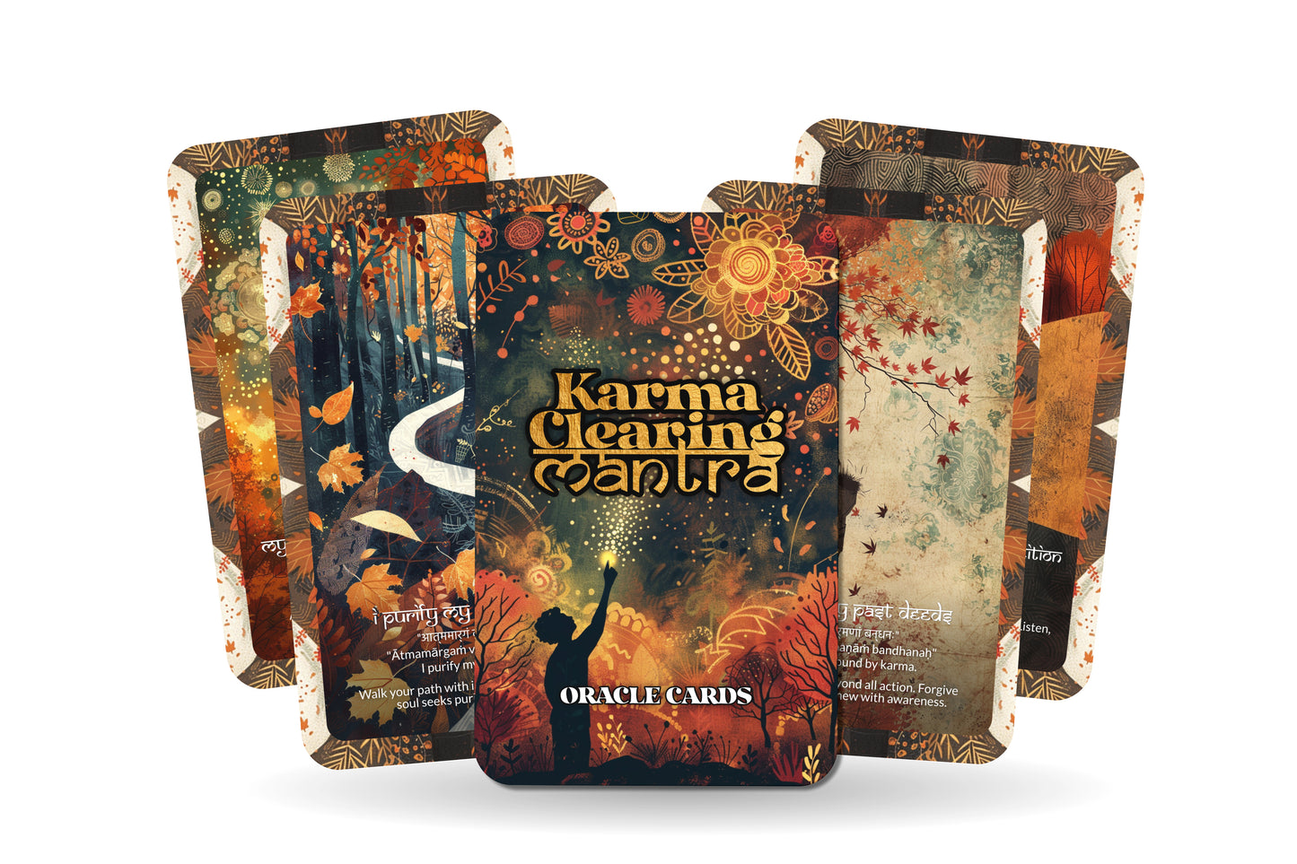 Karma-Clearing Mantra – A Liberation Oracle Deck – 22 Oracle Cards – Releasing Past Energies