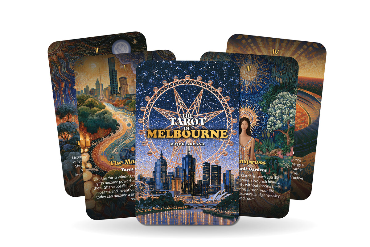 The Tarot of Melbourne – An Australian Spirit Tarot Deck – 22 Tarot Cards – Urban Culture and Nature’s Ancient Energy