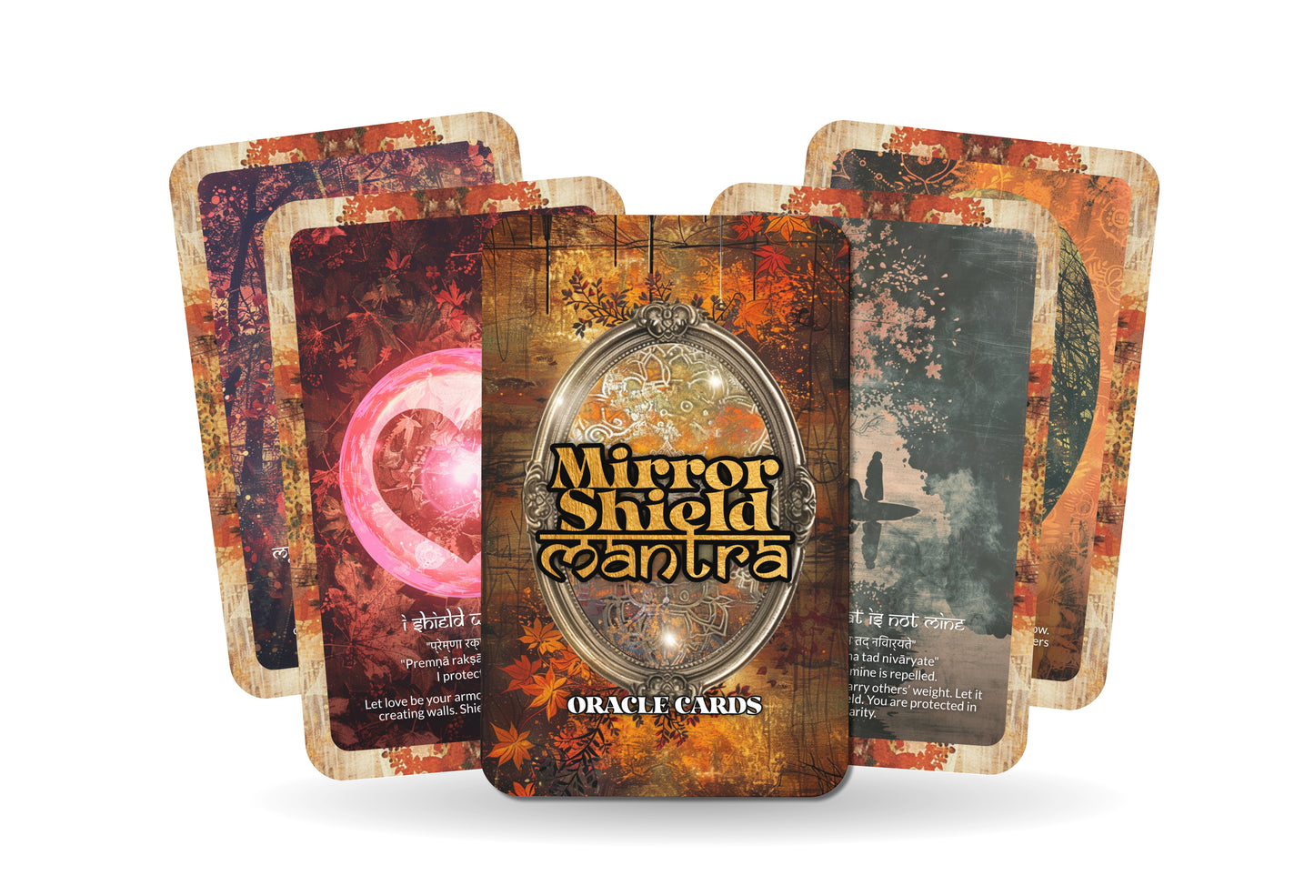 Mirror Shield Mantra – A Psychic Protection Oracle Deck – 22 Oracle Cards – Reflect, Deflect, Empower