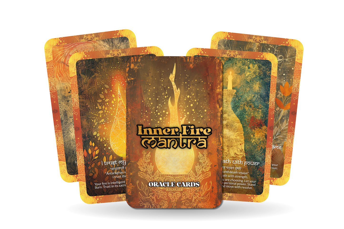 Inner Fire Mantra – A Purpose Igniter Oracle Deck – 22 Oracle Cards – Fueling Passion and Power