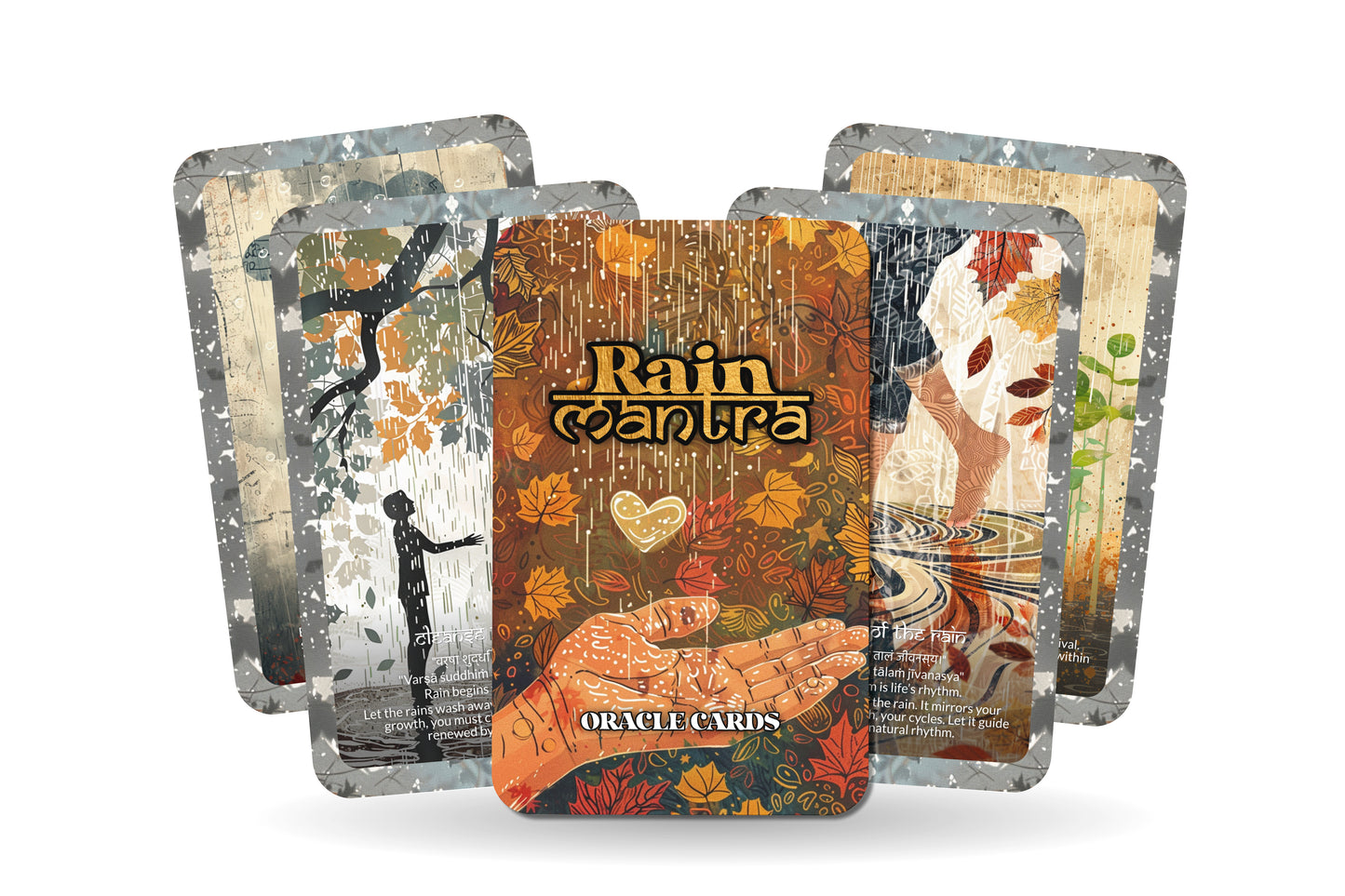Rain Mantra – A Blessing Waters Oracle Deck – 22 Oracle Cards – Renewal Through Sacred Showers