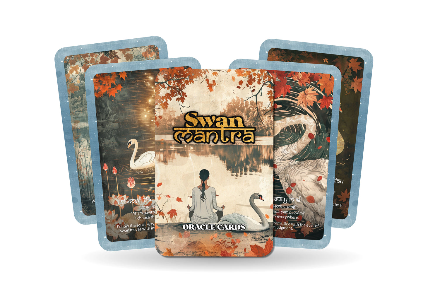 Swan Mantra – A Soul Serenity Oracle Deck – 22 Oracle Cards – Poise, Purity, and Peace