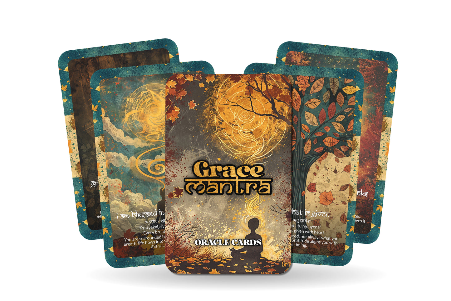 Grace Mantra – A Divine Flow Oracle Deck – 22 Oracle Cards – Moving with Sacred Elegance