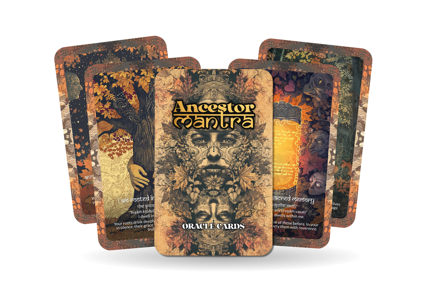 Ancestor Mantra – A Lineage Wisdom Oracle Deck – 22 Oracle Cards – Honoring Roots and Spirit Guides