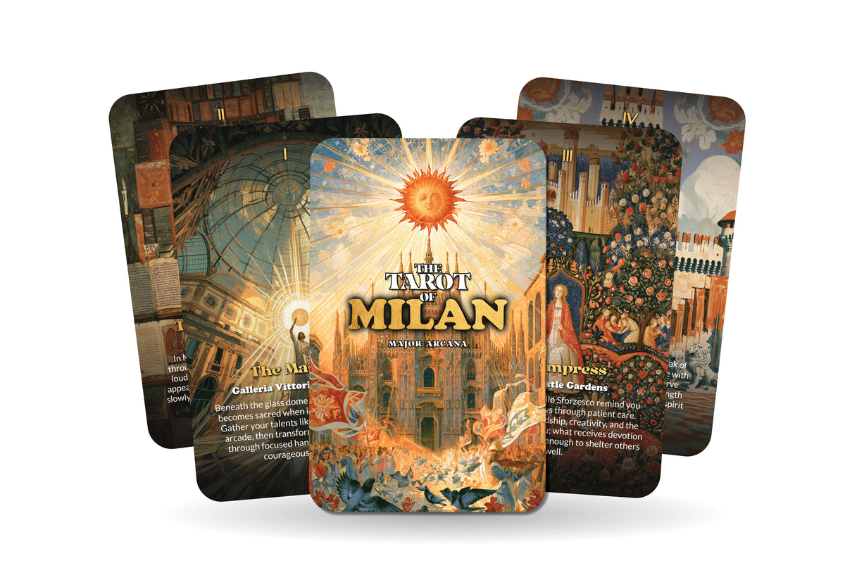 The Tarot of Milan – An Italian Art Tarot Deck – 22 Tarot Cards – Fashion, Renaissance Beauty, and Sacred Design