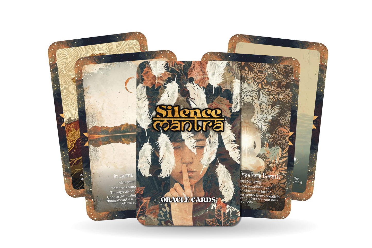 Silence Mantra – A Stillness Oracle Deck – 22 Oracle Cards – Truth in the Quiet Spaces