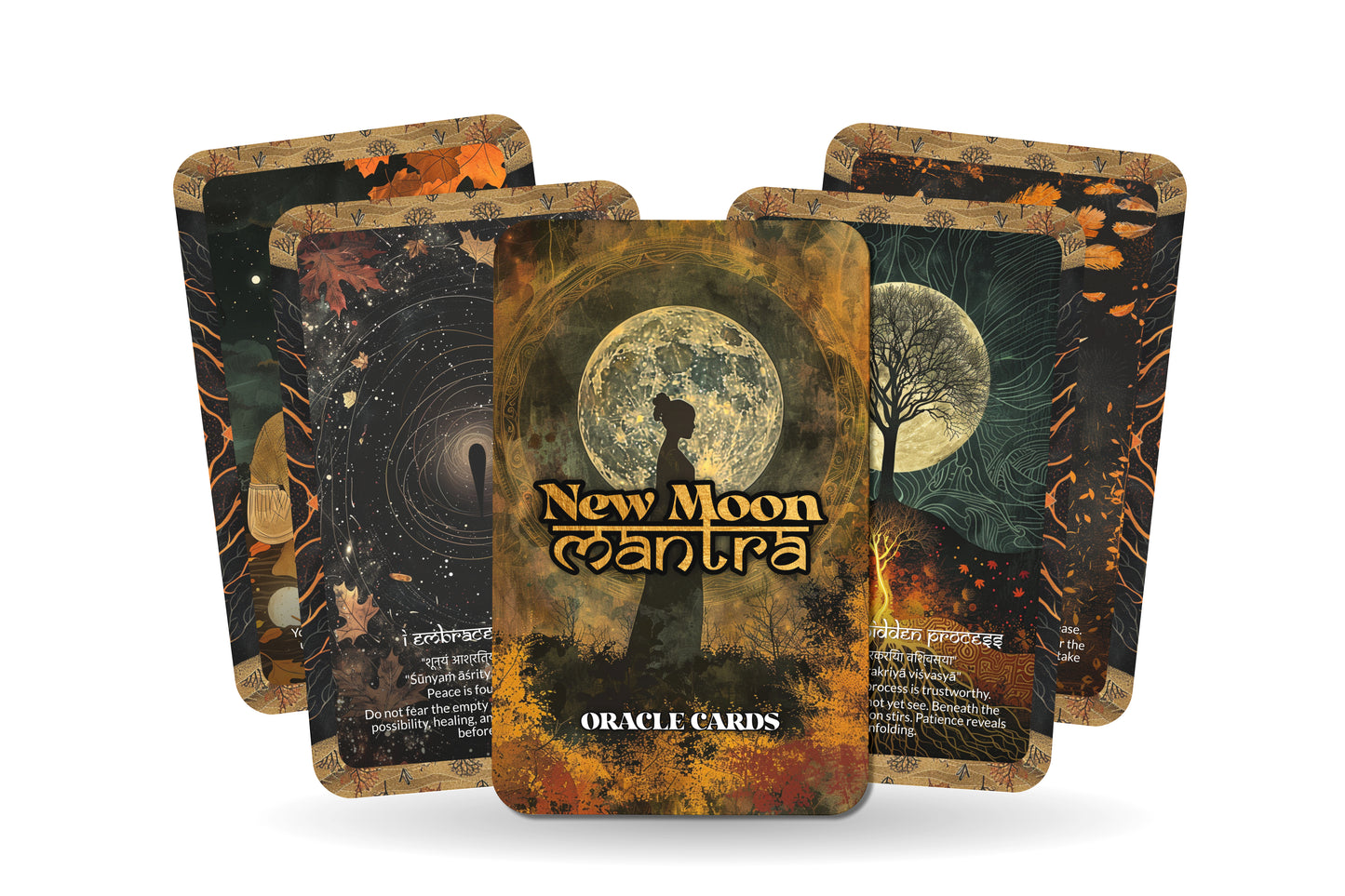 New Moon Mantra – A Seed of Intention Oracle Deck – 22 Oracle Cards – Begin Anew with the Dark Moon