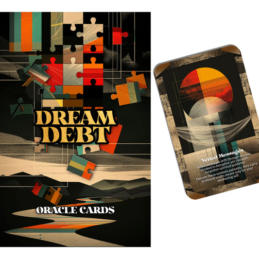 Dream Debt – A Forgotten Guidance Oracle Deck – 22 Oracle Cards – What You Owe the Dreams You Left Behind