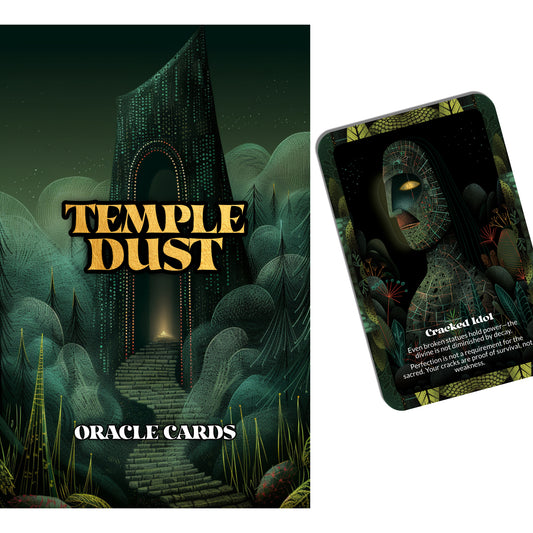 Temple Dust – An Ancient Wisdom Oracle Deck – 22 Oracle Cards – Rituals, Ruins, and Sacred Remains