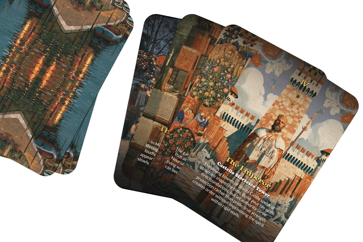 The Tarot of Milan – An Italian Art Tarot Deck – 22 Tarot Cards – Fashion, Renaissance Beauty, and Sacred Design