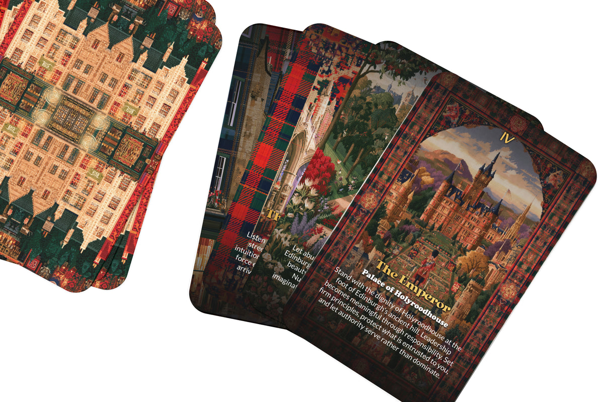 The Tarot of Edinburgh – A Scottish Mysteries Tarot Deck – 22 Tarot Cards – Castles, Highlands, and Celtic Legends