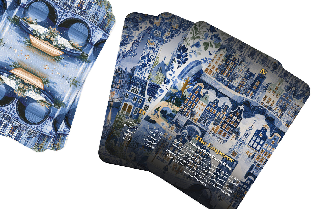 The Tarot of Amsterdam – A Canal City Tarot Deck – 22 Tarot Cards – Mystical Journeys Through the Netherlands’ Historic Heart