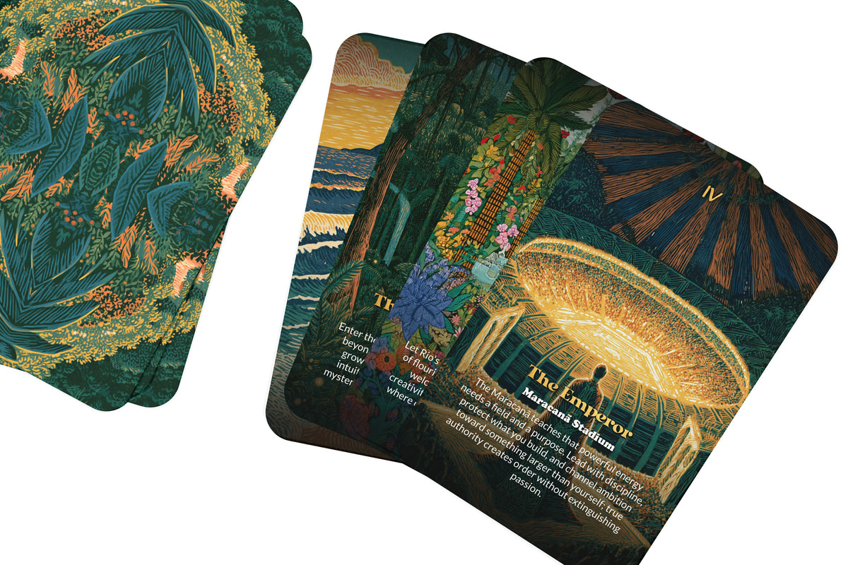 The Tarot of Rio de Janeiro – A Brazilian Carnival Tarot Deck – 22 Tarot Cards – Mountains, Music, and Ocean Spirit