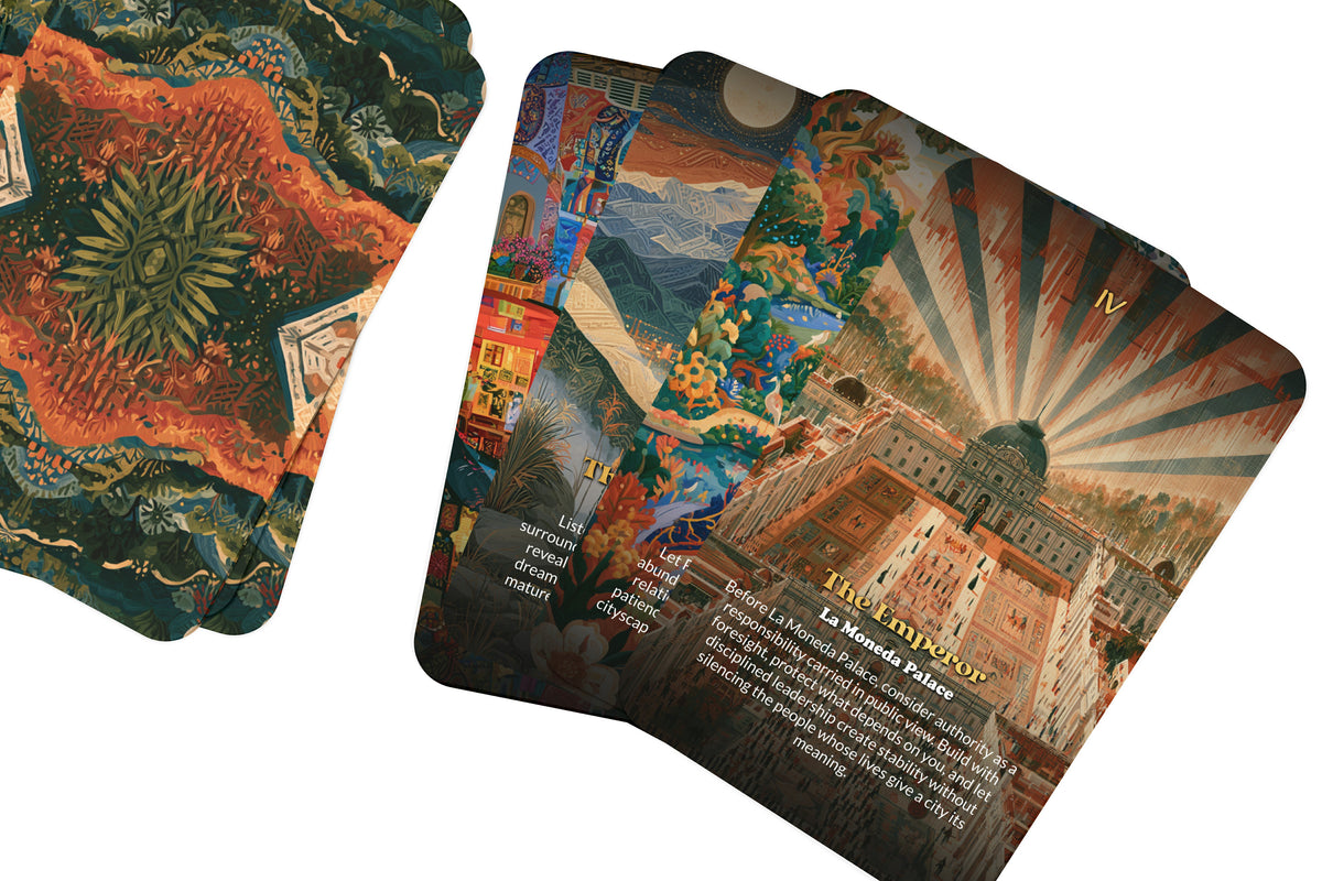The Tarot of Santiago – An Andean Chilean Tarot Deck – 22 Tarot Cards – Mountain Energy and Chilean Heritage