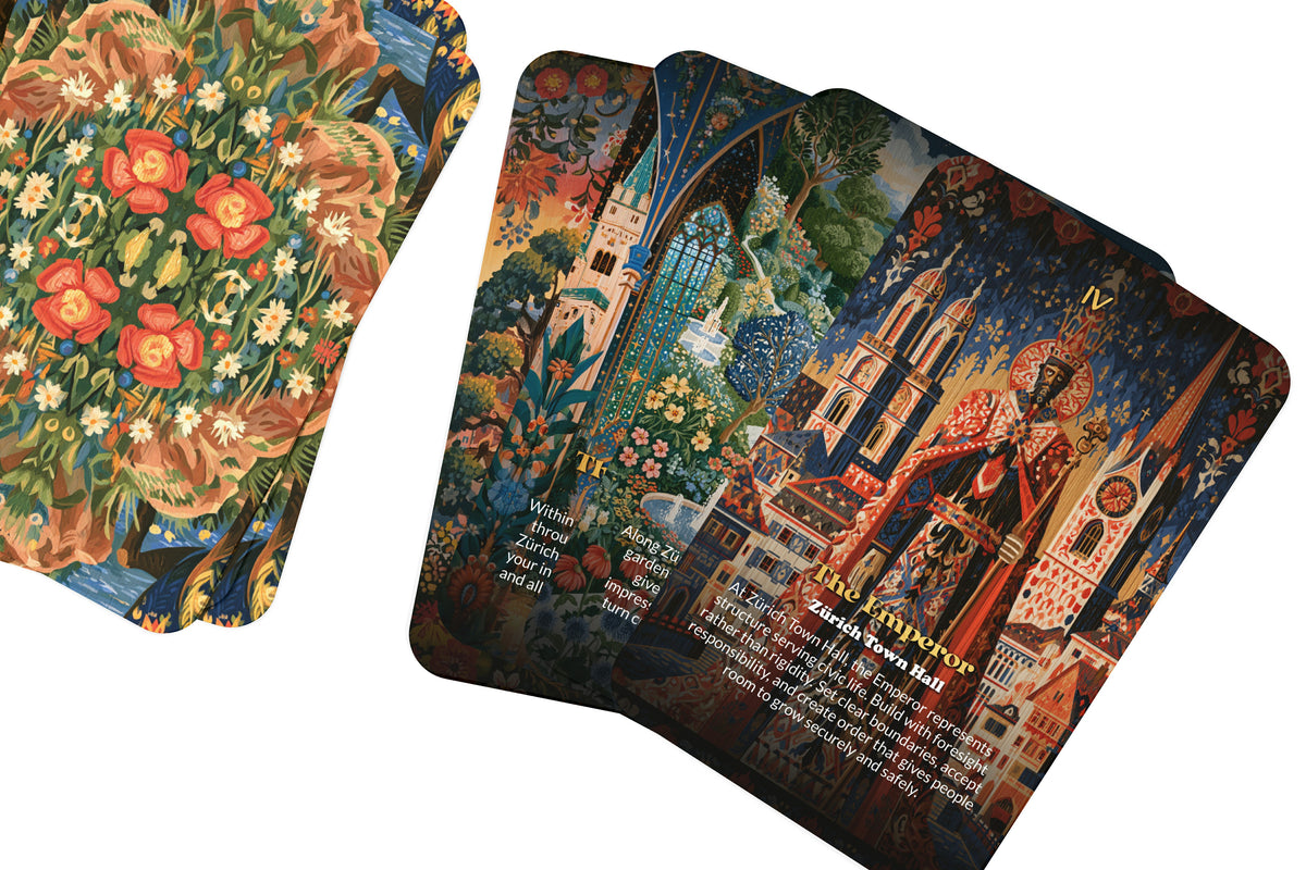 The Tarot of Zurich – A Swiss Alpine Tarot Deck – 22 Tarot Cards – Lake Waters, Mountains, and Swiss Heritage