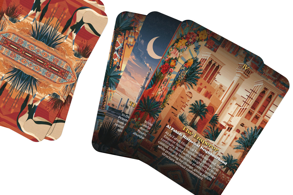 The Tarot of Dubai – A Desert Vision Tarot Deck – 22 Tarot Cards – From Ancient Sands to Modern Wonder