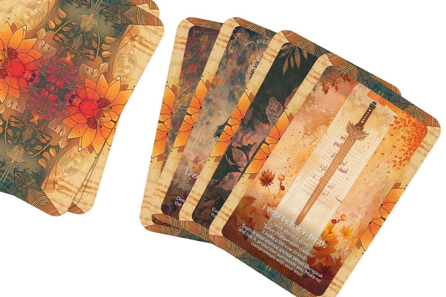 Sacred Vow Mantra – A Soul Commitment Oracle Deck – 22 Oracle Cards – Honoring Promises of the Heart