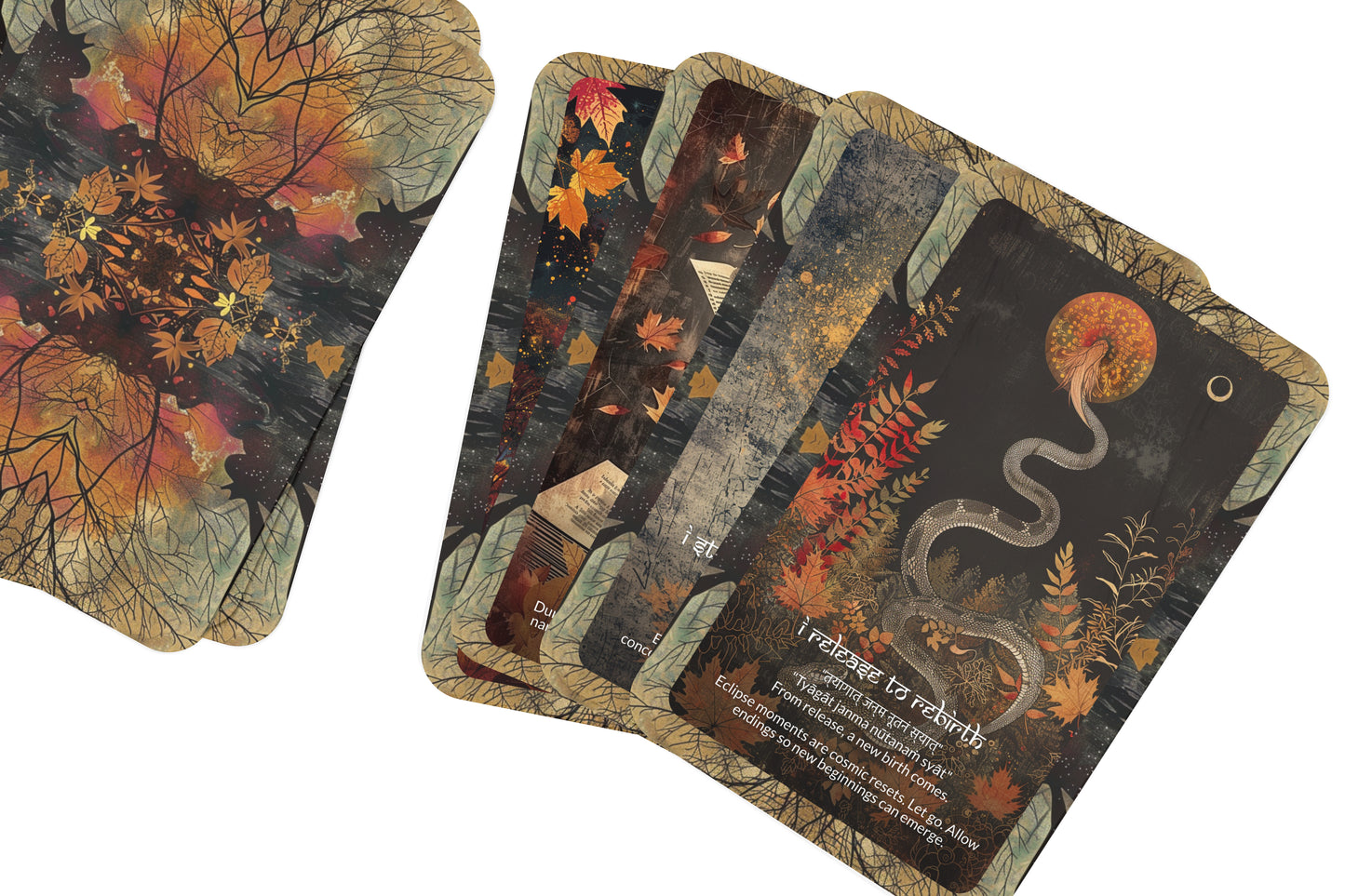 Eclipse Mantra – A Cosmic Shift Oracle Deck – 22 Oracle Cards – Light and Shadow in Sacred Dance