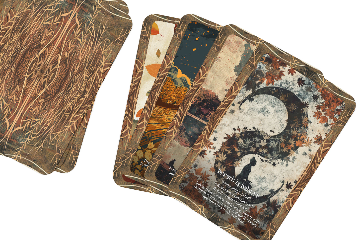Breath of Nature Mantra – An Elemental Flow Oracle Deck – 22 Oracle Cards – Life Force of Earth and Air