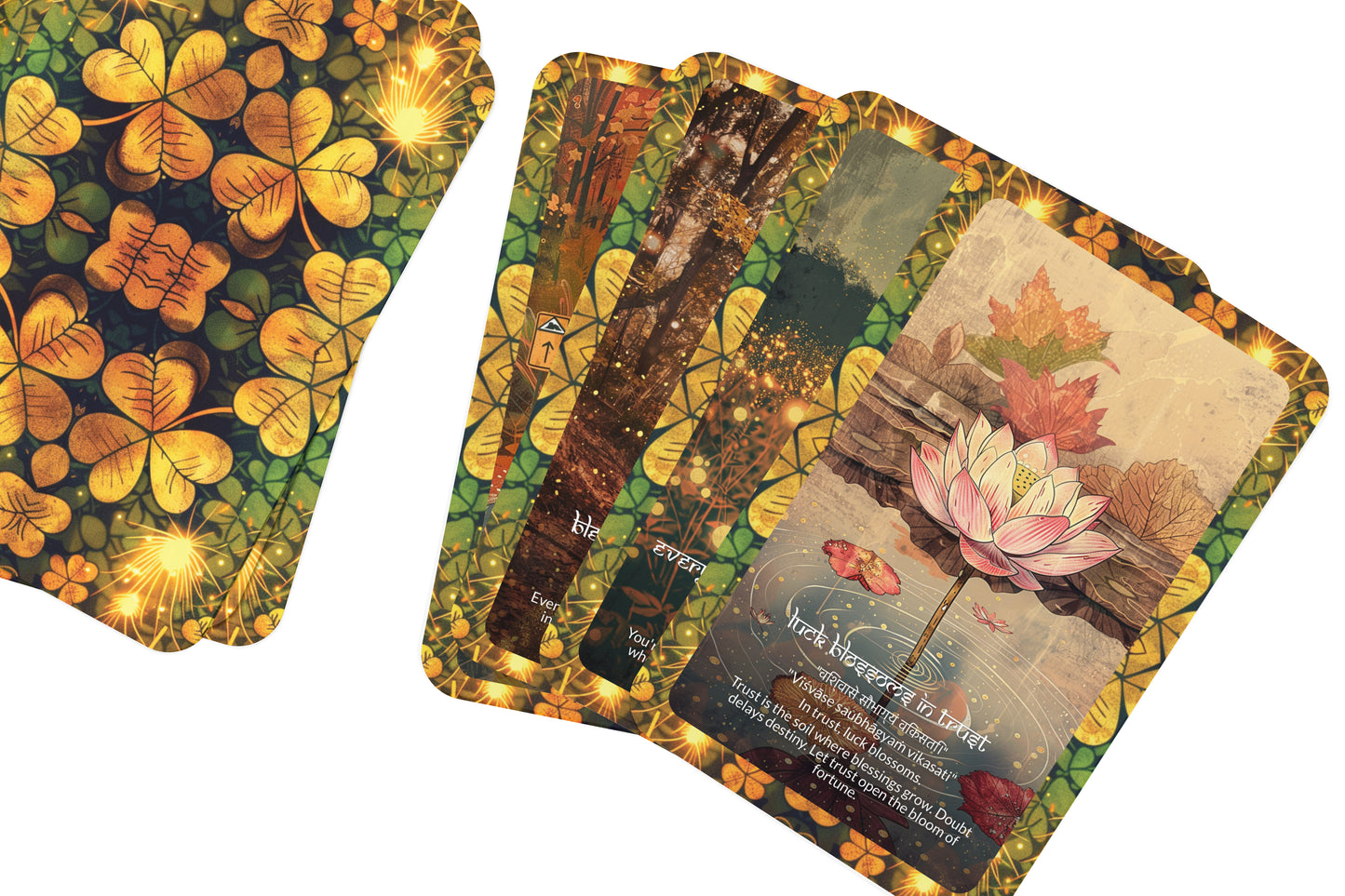 Luck Mantra – A Fortune Alignment Oracle Deck – 22 Oracle Cards – Synchronicities and Abundance