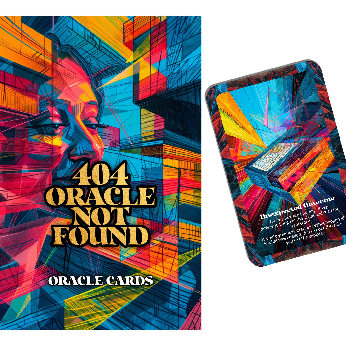 404 Oracle Not Found – An Uncertainty Oracle Deck – 22 Oracle Cards – Embrace the Sacred Glitch