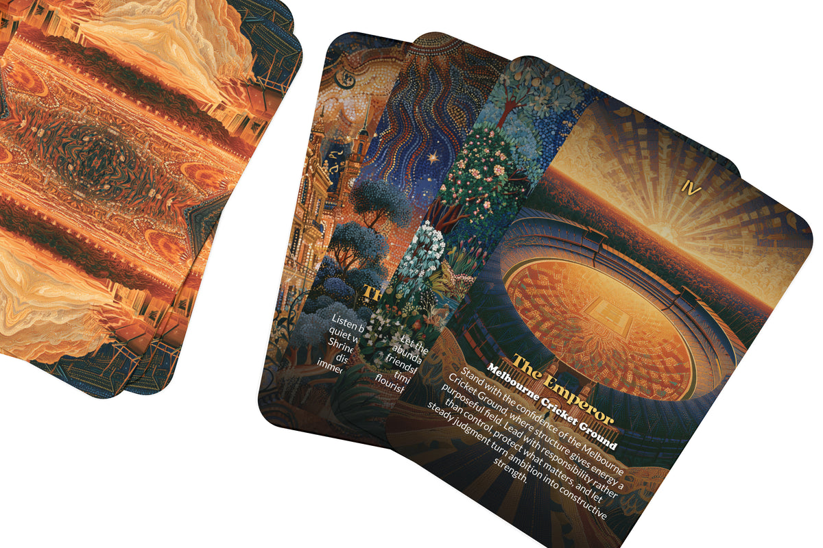 The Tarot of Melbourne – An Australian Spirit Tarot Deck – 22 Tarot Cards – Urban Culture and Nature’s Ancient Energy