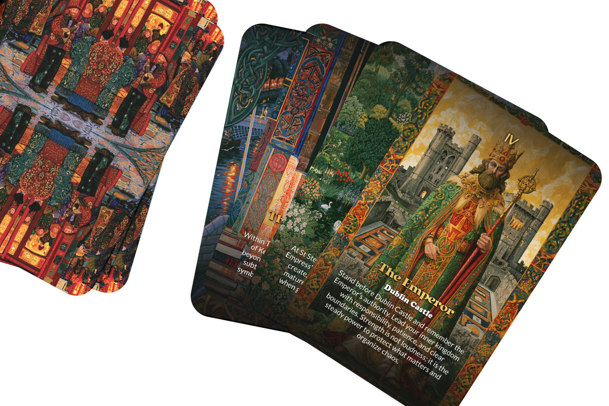 The Tarot of Dublin – A Celtic Spirit Tarot Deck – 22 Tarot Cards – Legends, Literature, and Emerald Isle Mysticism