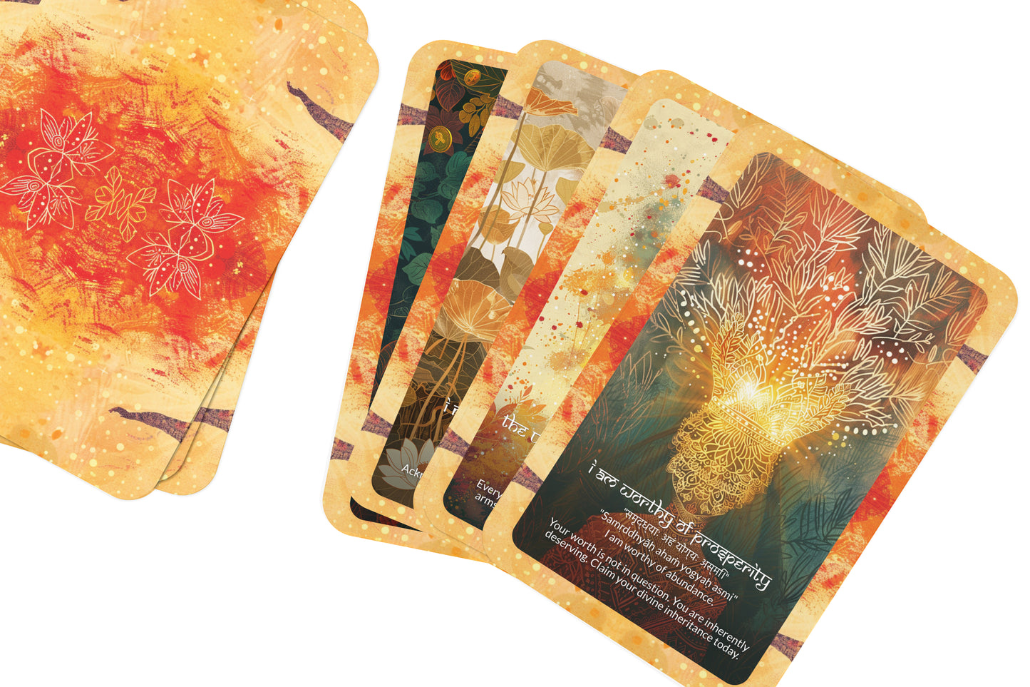 Abundance Mantra – A Prosperity Path Oracle Deck – 22 Oracle Cards – Manifesting the Flow of Wealth