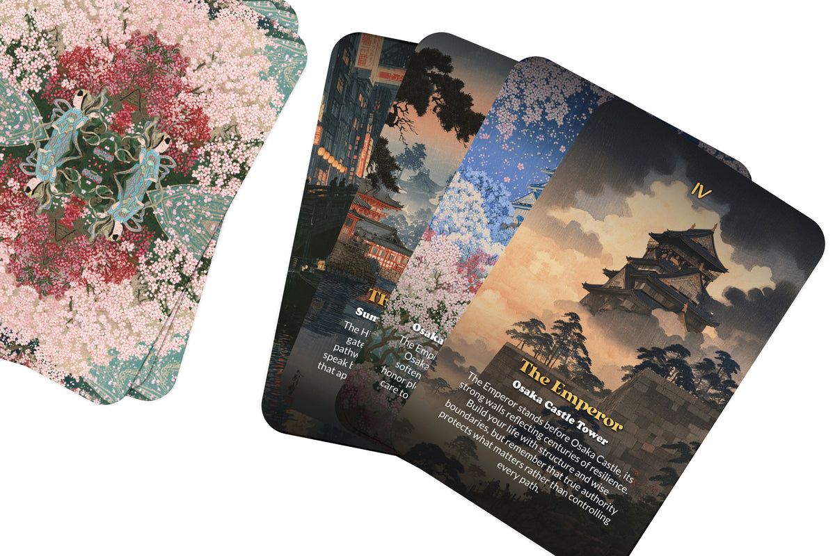 The Tarot of Osaka – A Japanese Urban Spirit Tarot Deck – 22 Tarot Cards – Tradition, Commerce, and Culinary Culture