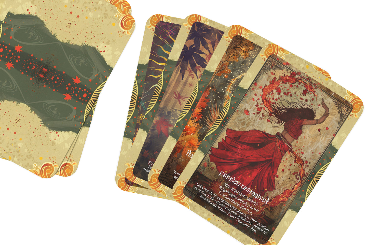 Fire Mantra – An Elemental Flame Oracle Deck – 22 Oracle Cards – Passion, Purification, and Power