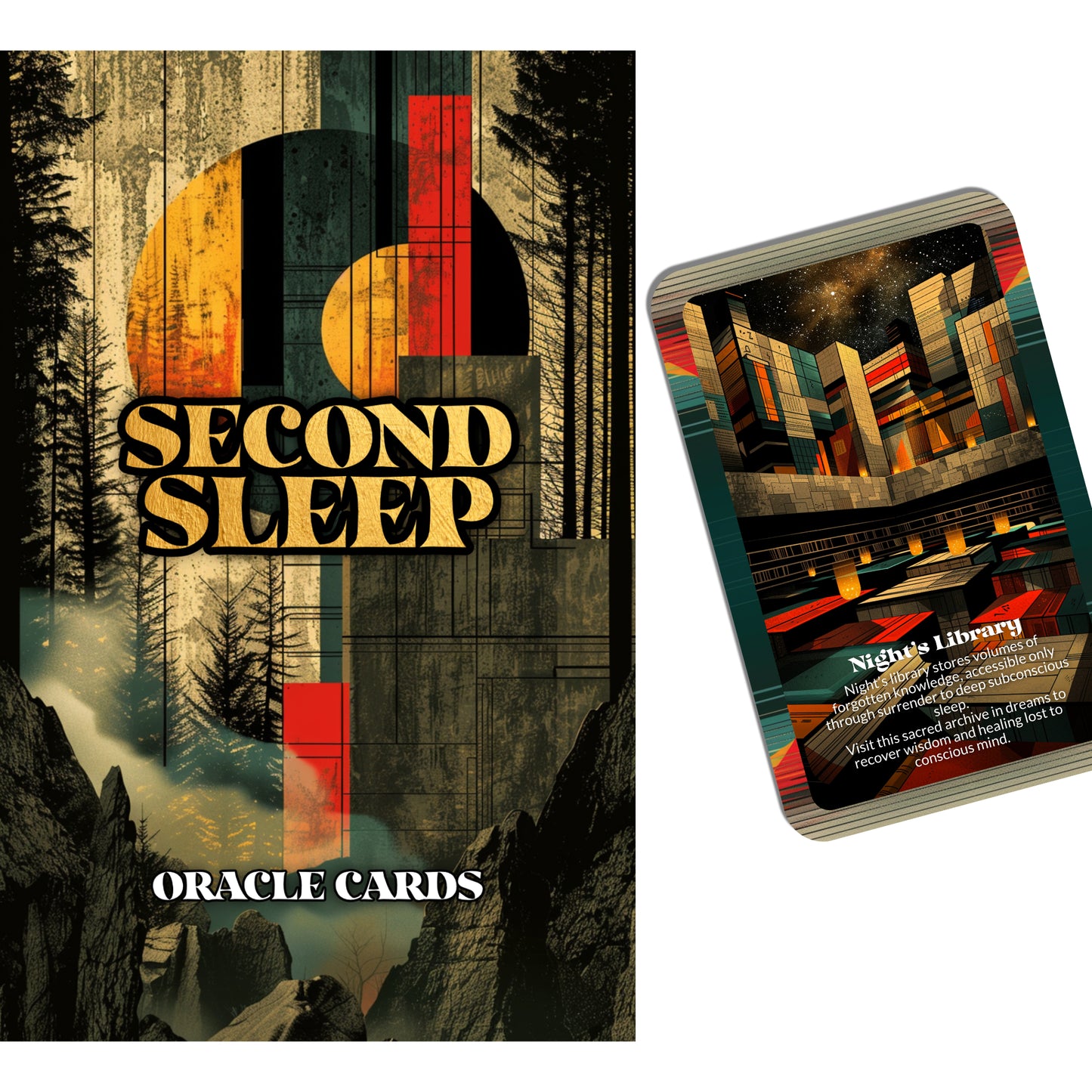 Second Sleep – A Subconscious Depth Oracle Deck – 22 Oracle Cards – What Awaits in the Quiet Return