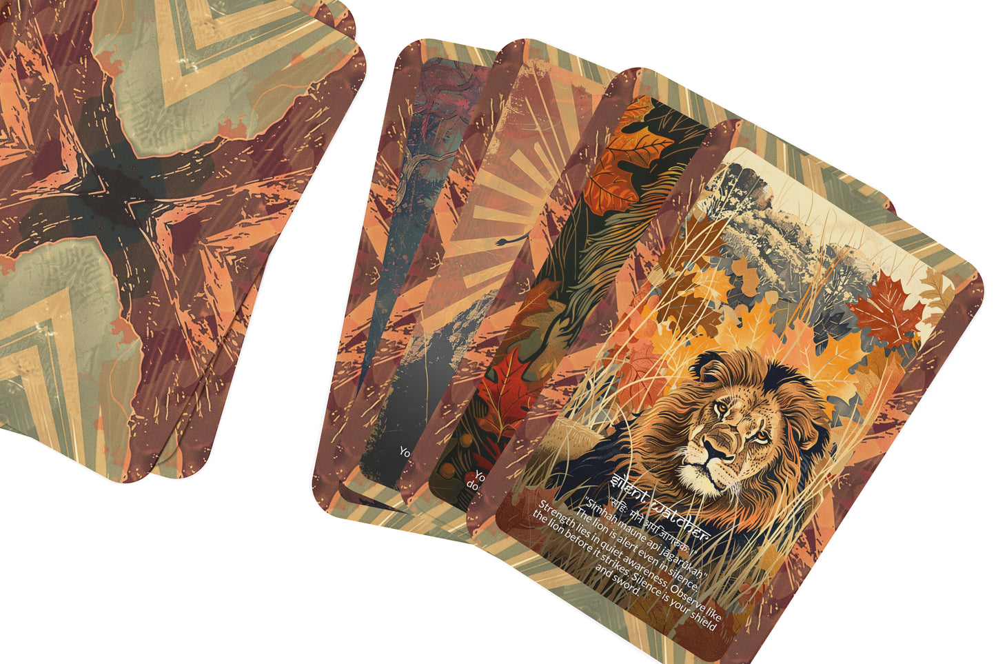 Lion Mantra – A Courage Oracle Deck – 22 Oracle Cards – Strength of the Heart Warrior